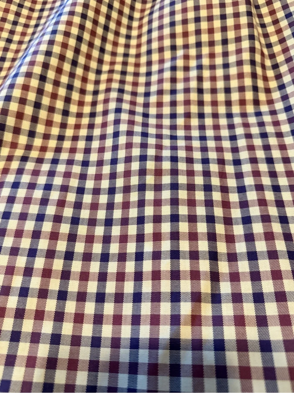 Banana Republic Purple and White Checked Dress Shirt - L